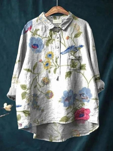 Luftige Bluse mit Blumenmuster