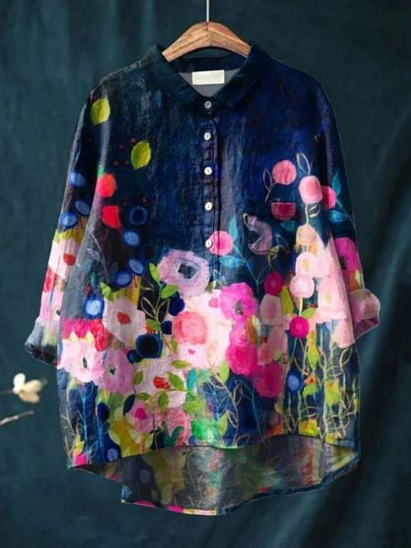 Luftige Bluse mit Blumenmuster