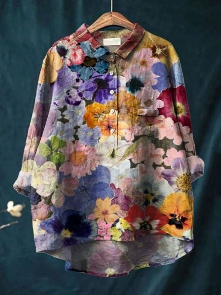 Luftige Bluse mit Blumenmuster