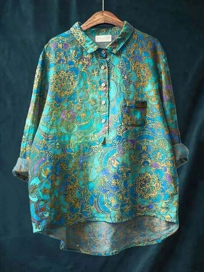 Luftige Bluse mit Blumenmuster