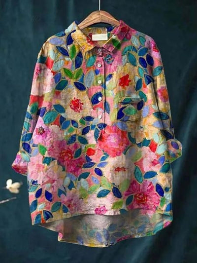 Luftige Bluse mit Blumenmuster
