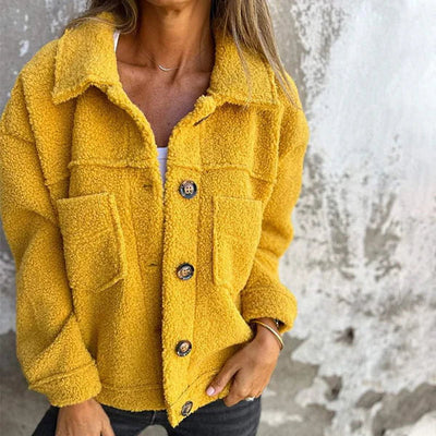 Cinzia - Kurze Wolljacke mit klassischem Revers