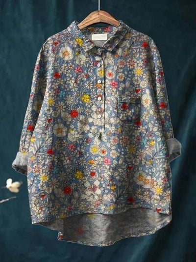 Luftige Bluse mit Blumenmuster