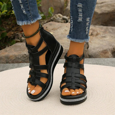 Michelle™ - Strass-Sandalen mit Plateausohle