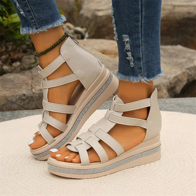 Michelle™ - Strass-Sandalen mit Plateausohle