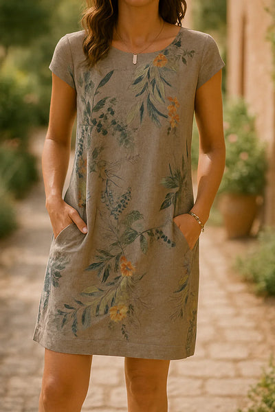 Ranya™ – Elegantes Kleid aus Baumwolle und Leinen