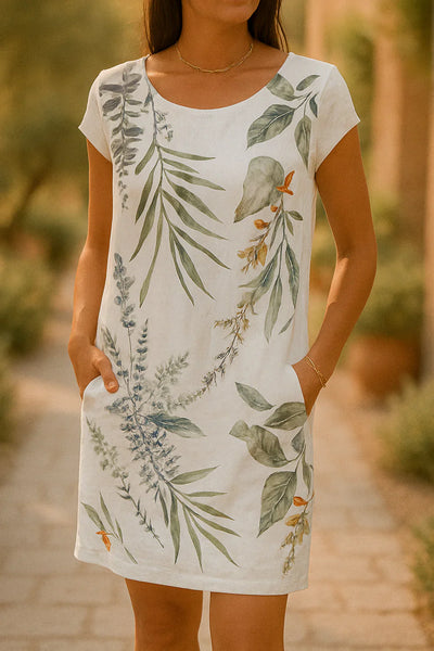 Ranya™ – Elegantes Kleid aus Baumwolle und Leinen